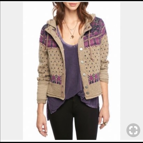 Free People On My Way hooded sweater Small - Picture 2 of 8